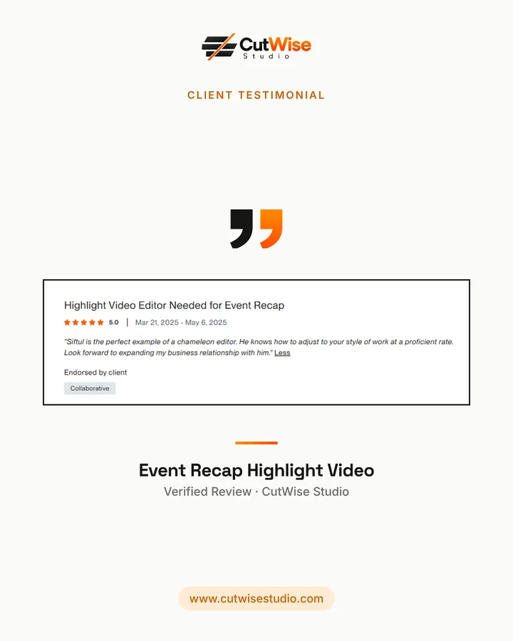 Event recap highlight video review