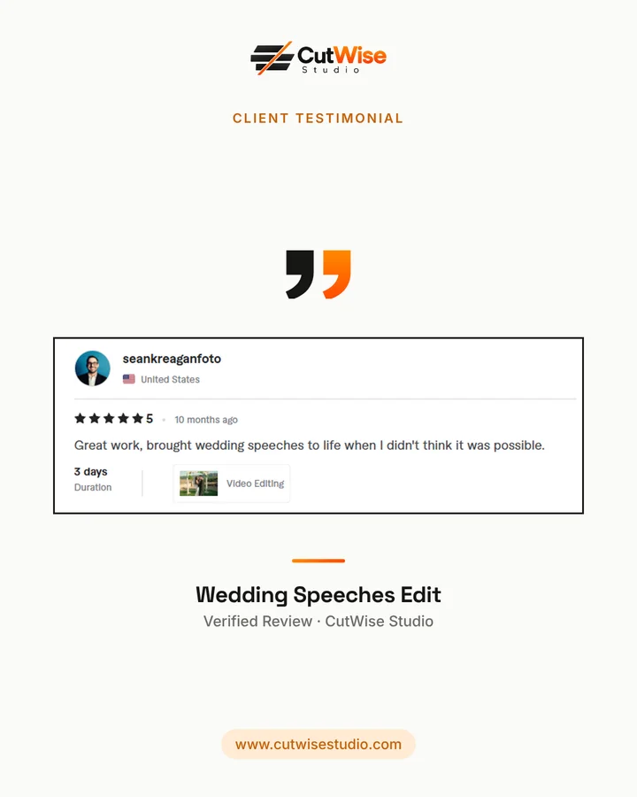 Wedding speeches edit review