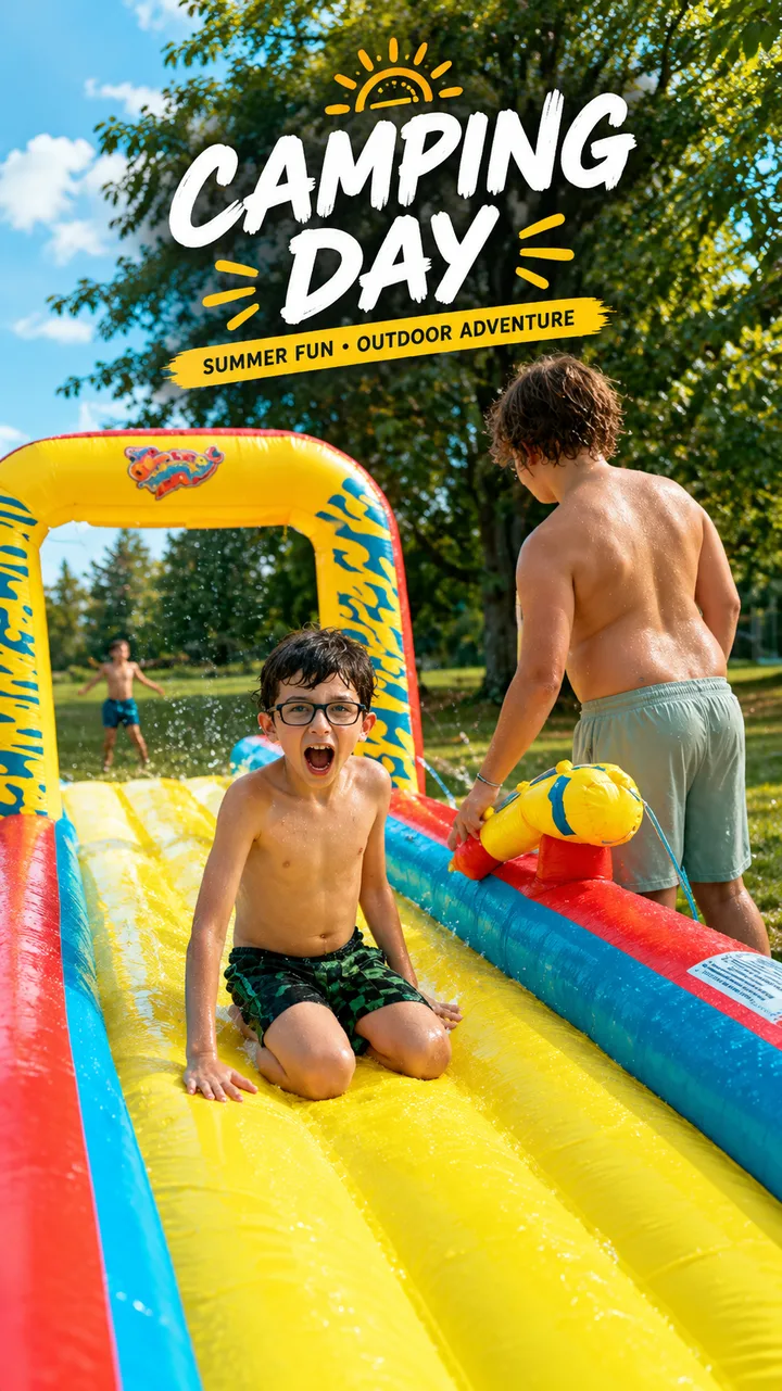 Camping Day | Summer Slide Fun