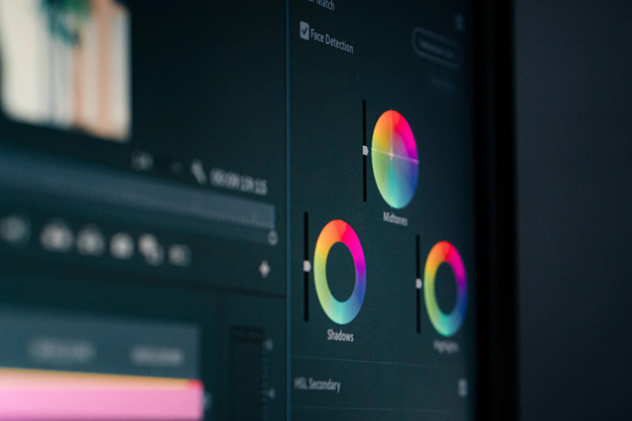 Editor reviewing a timeline on screen in the CutWise Studio workspace